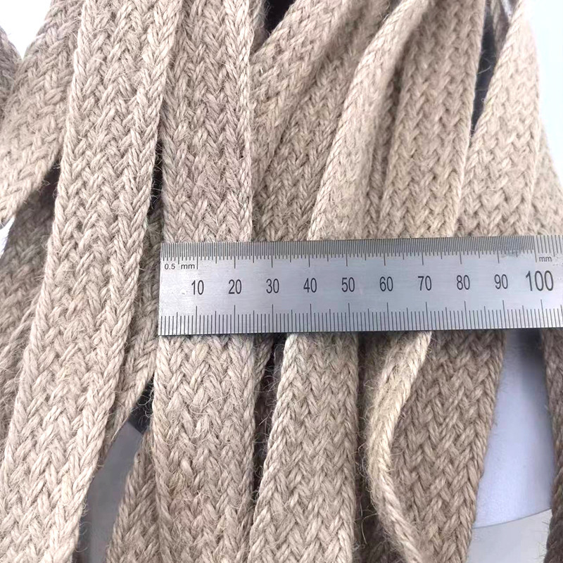 Tamanho personalizado 17 Cinturão de Jute Trenzado Biodegradável Eco Natural 2,5cm Cinturão Webbing em Cores