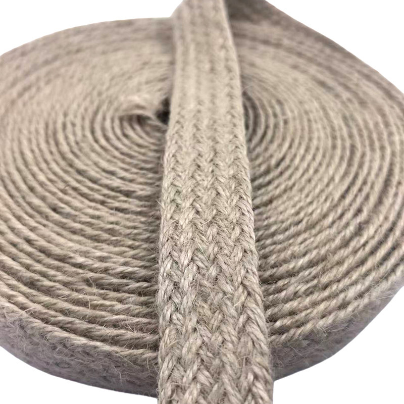 Tamanho personalizado 17 Cinturão de Jute Trenzado Biodegradável Eco Natural 2,5cm Cinturão Webbing em Cores