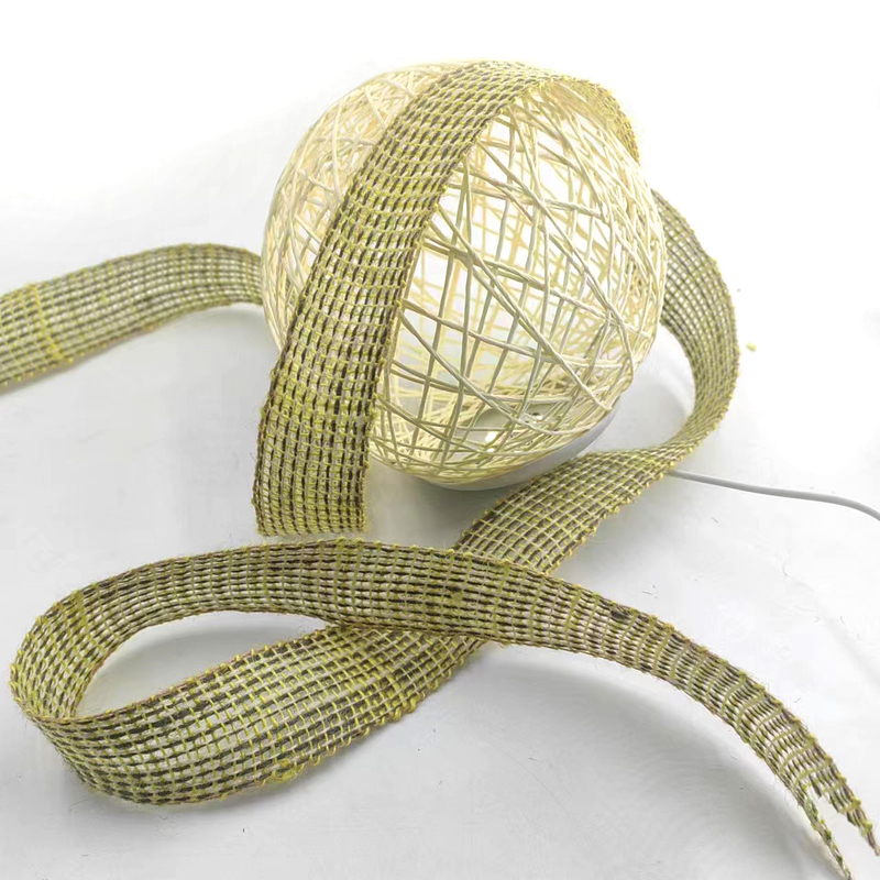 Tela decorativa de jute para sacos Decoração 45 mm Larga Verde Têxtil doméstico