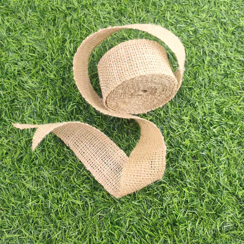 Tela decorativa de jute para sacos Decoração 45 mm Larga Verde Têxtil doméstico