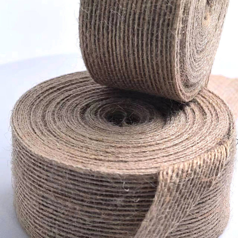 80% de Juta 20% de fita de poliéster 10*10*4cm de fita para decoração sustentável e de presentes