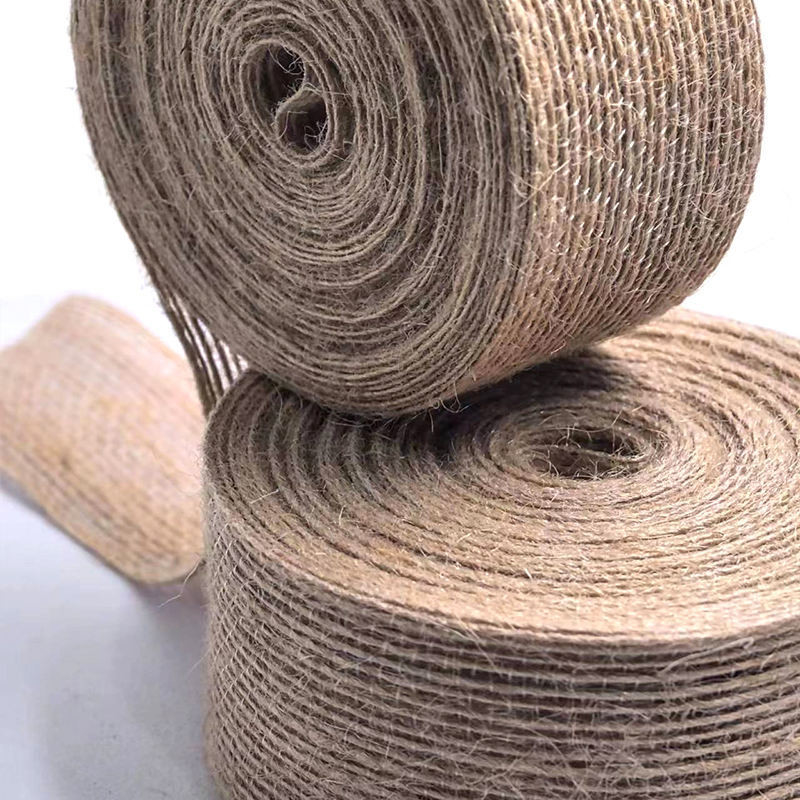 80% de Juta 20% de fita de poliéster 10*10*4cm de fita para decoração sustentável e de presentes