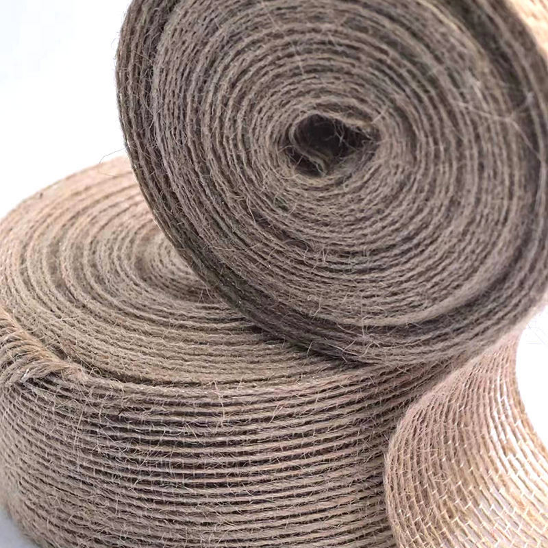 80% de Juta 20% de fita de poliéster 10*10*4cm de fita para decoração sustentável e de presentes