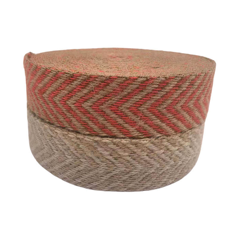 Eco-friendly 4 Cm Largura 2,5 mm Espessura Jute Webbing Herringbone Webbing bordas para calçado