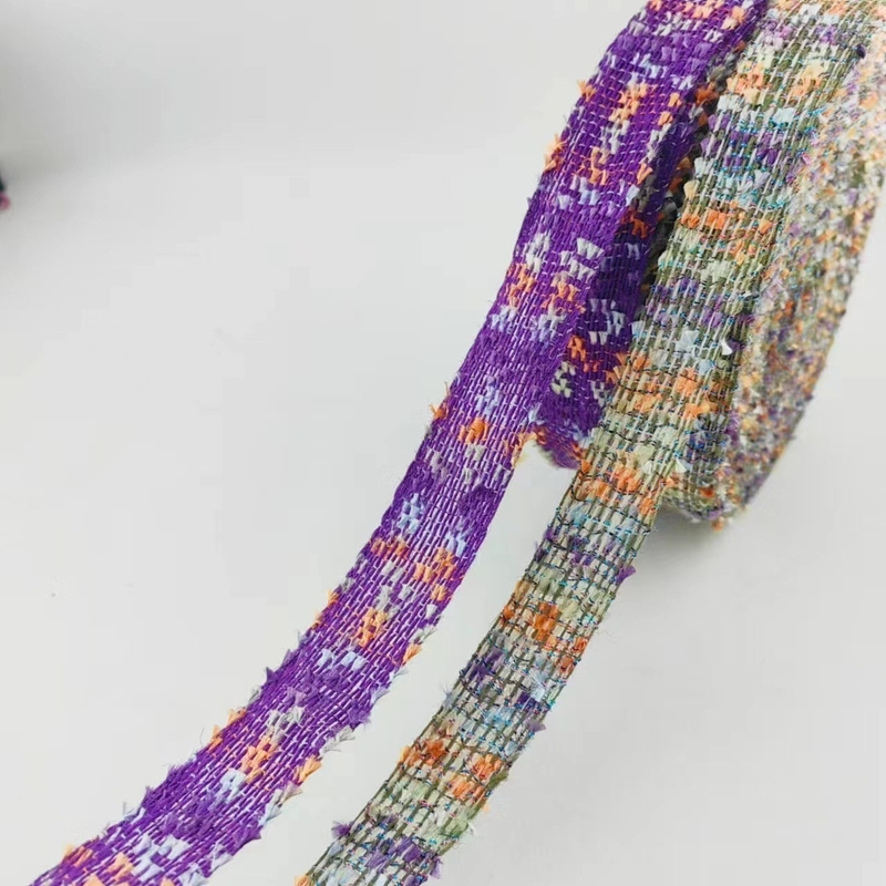 Faixa de cores acessórios de vestuário faixa de renda de juta para estilo de moda e casual