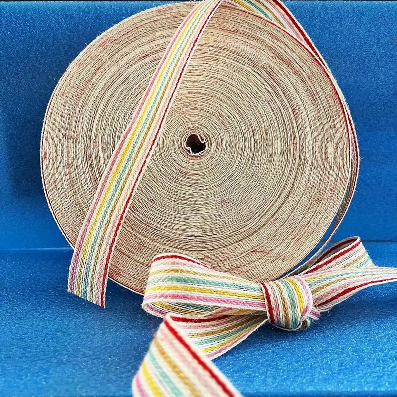 Largura de fita de cânhamo de sete cores Largura personalizada para personalização e multiuso