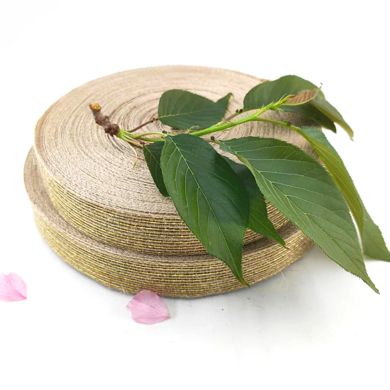 Faixa de Jute DIY com 25 mm de cânhamo Jute Webbing Estilo simples Faixa de seda de peixe de borracha