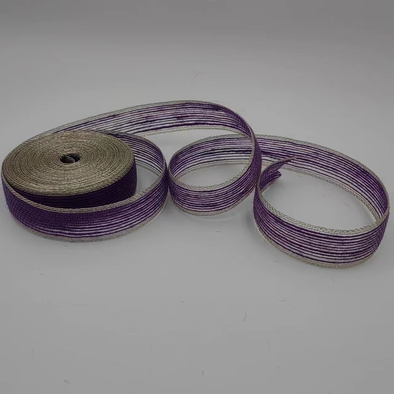Fios de pesca de borda colorida fita de jute fita de cortina gancho fita de tecido para cinto de saco