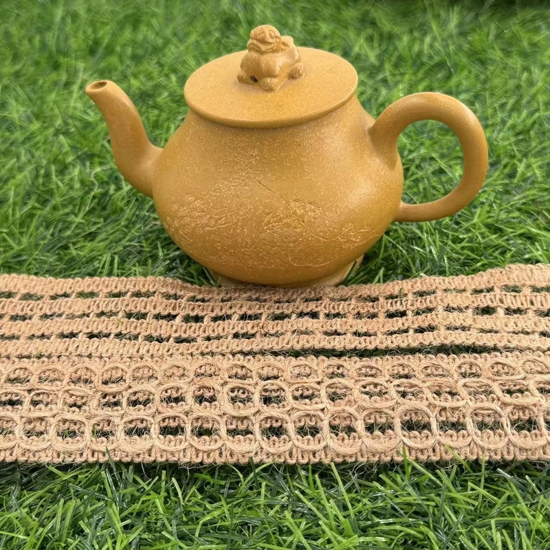 Escolha a sustentabilidade Natural Jute renda fita tecida para decoração de móveis ecológicos