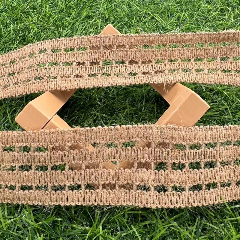 Escolha a sustentabilidade Natural Jute renda fita tecida para decoração de móveis ecológicos