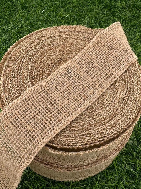 Faixa de malha de juta confortável para decoração doméstica sustentável natural e ecológica