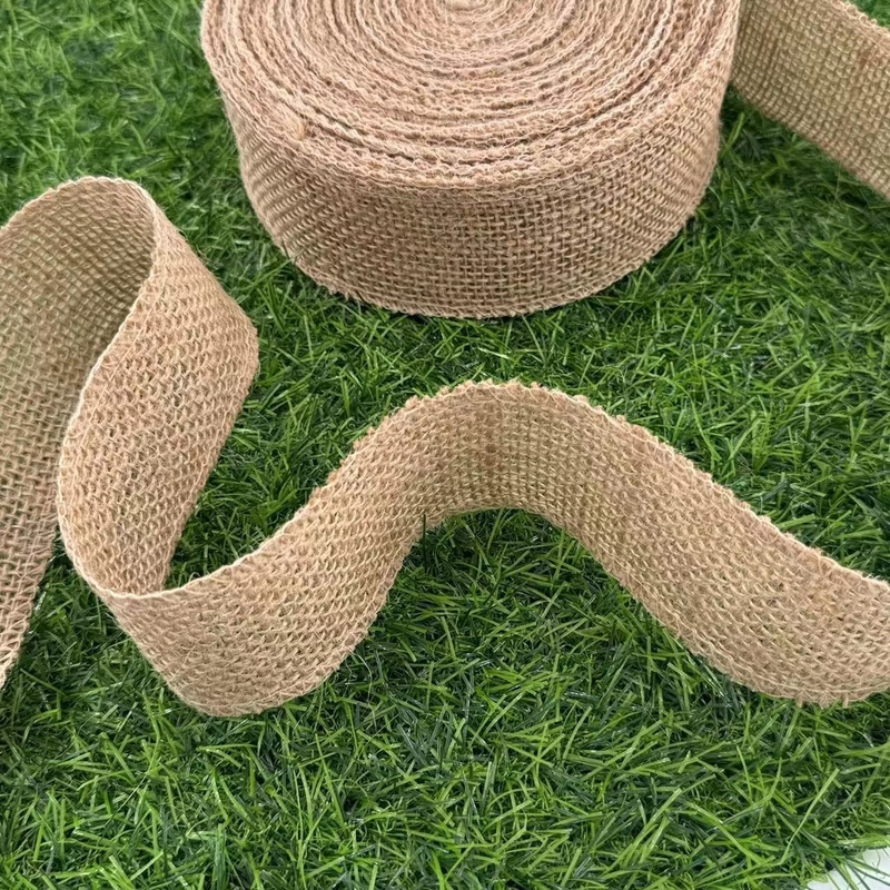 Faixa de malha de juta confortável para decoração doméstica sustentável natural e ecológica